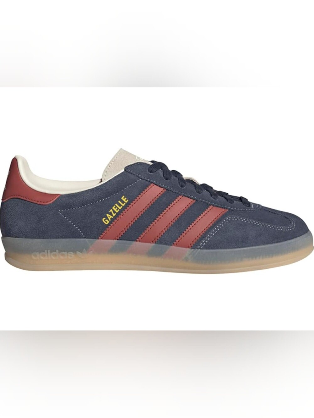 adidas Gazelle Navy Suede Sneakers with Red Stripes